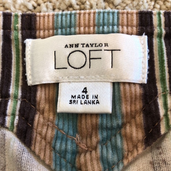 Ann Taylor Loft Corduroy Striped Skirt - Picture 5 of 6